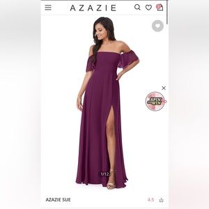 Azazie “Sue” Dress (Plum, Size 8) NWT